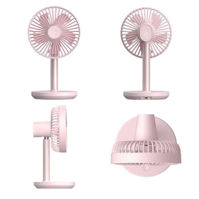 WINTECH 扇風機 充電池内蔵ポータブルデスクトップファン 伸縮首振 DF