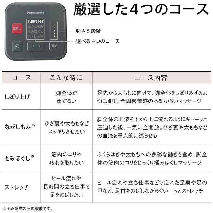 リフレ（パナソニック） パナソニック エアーマッサージャー はくだけ