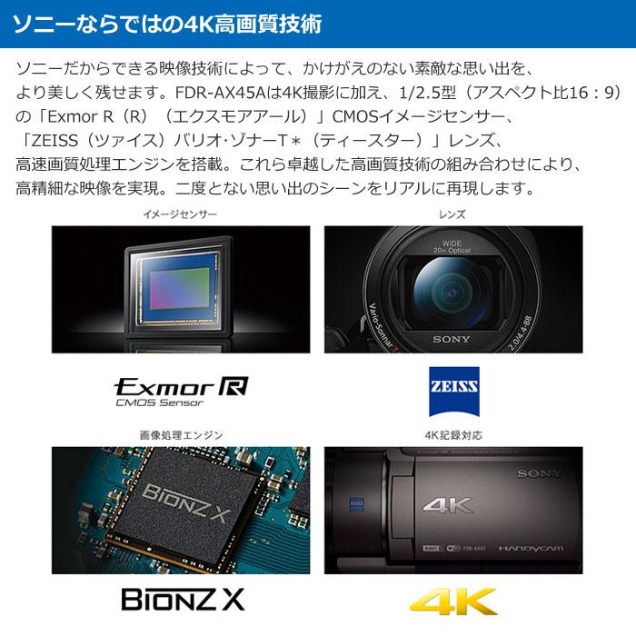 SONY ソニー デジタル4Kビデオカメラレコーダー 4Kハンディカム FDR