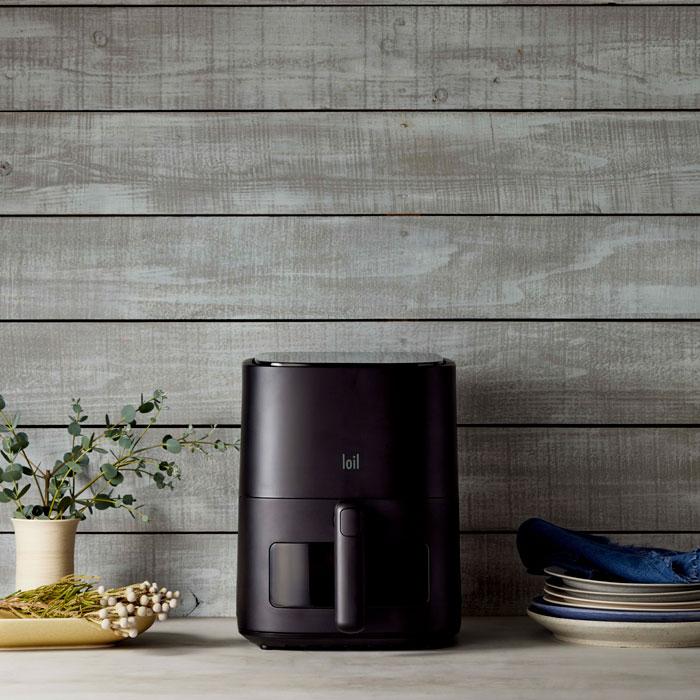 286番 新品未使用 loil LOLRYU-B ブラック ノンフライヤー Amazon.co.jp: LOLRYU-B 多機能ノンフライヤー loil ブラック