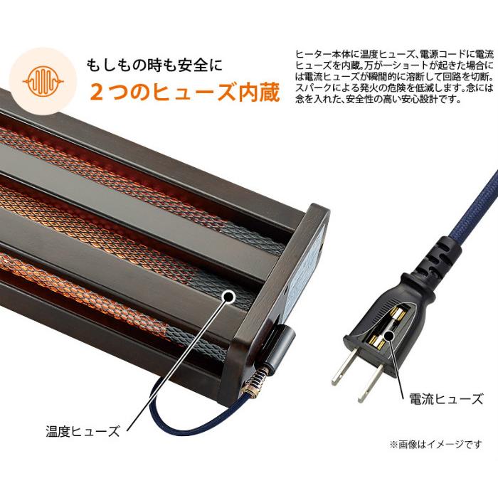 メトロ電気工業 METRO 木枠 フットヒーター 2灯式 320W ハロゲン