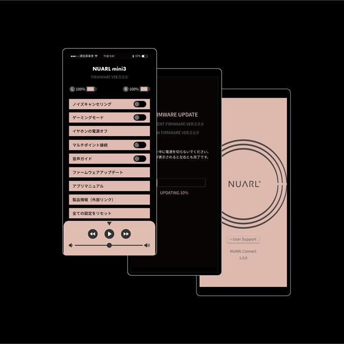 NUARL（ヌアール） 完全ワイヤレスイヤホン mini3 EARBUDS MINI3-BG