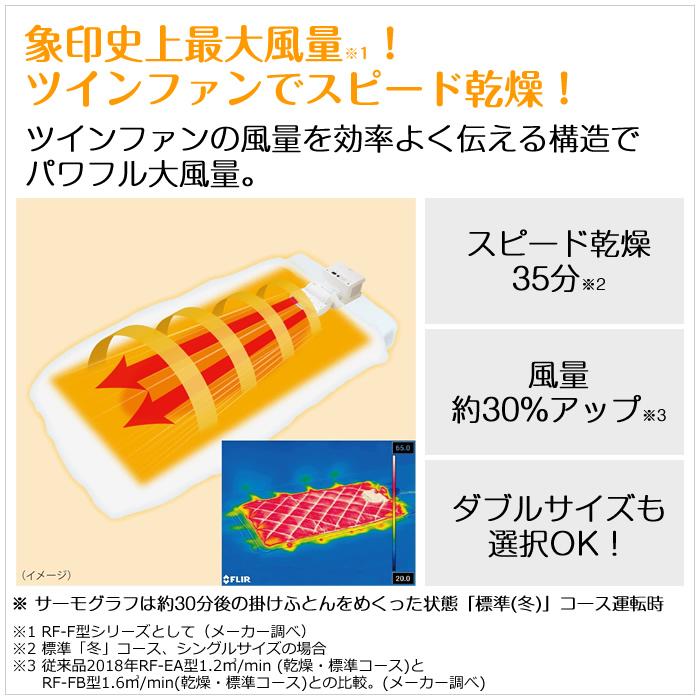 象印（ZOJIRUSHI） ふとん乾燥機 スマートドライ RF-FB20-WA ホワイト