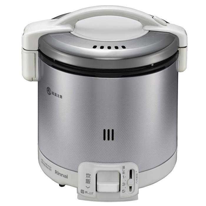 ガス炊飯器（リンナイ）22年製 リンナイ（Rinnai） ガス炊飯器 こがまる 炊飯専用 5合 グレイッシュ