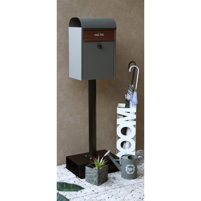 郵便ポスト スタンドポスト Gilda ジルダ SDM-013 グレー MOJYU : PC