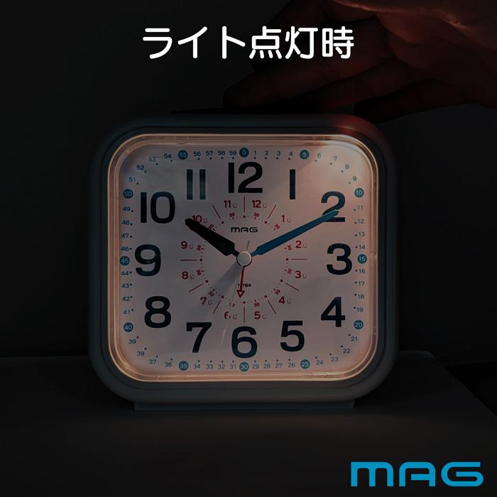 ノア精密 MAG マグ 知育 目覚まし時計 おきてよ〜める T-784WH-Z