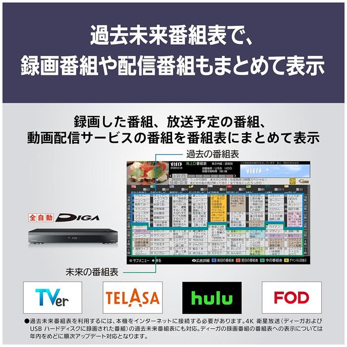 VIERA パナソニック 50V型 4K液晶テレビ ビエラ W80A 4Kチューナー内蔵