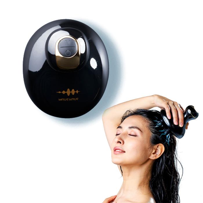 セブンウェイブ WAVEWAVE EMS SCALP HEAD SPA ブラック wavewave012(代引不可)【送料無料】 WAVEWAVE WAVEWAVE EMS Head Spa ヘッドスパ wavewave012 セブン