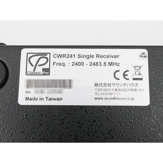 CLASSIC PRO CWR-800 シングルチャンネルレシーバー ジャンク ワイヤレスレシーバー CLASSIC PRO (クラシックプロ) CWR241 サウンド