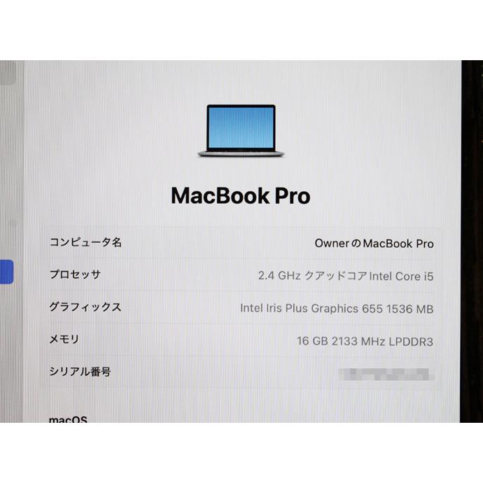 MacBook Pro Apple Macbook 13インチ 2019 MV962J/AのCTO スペース