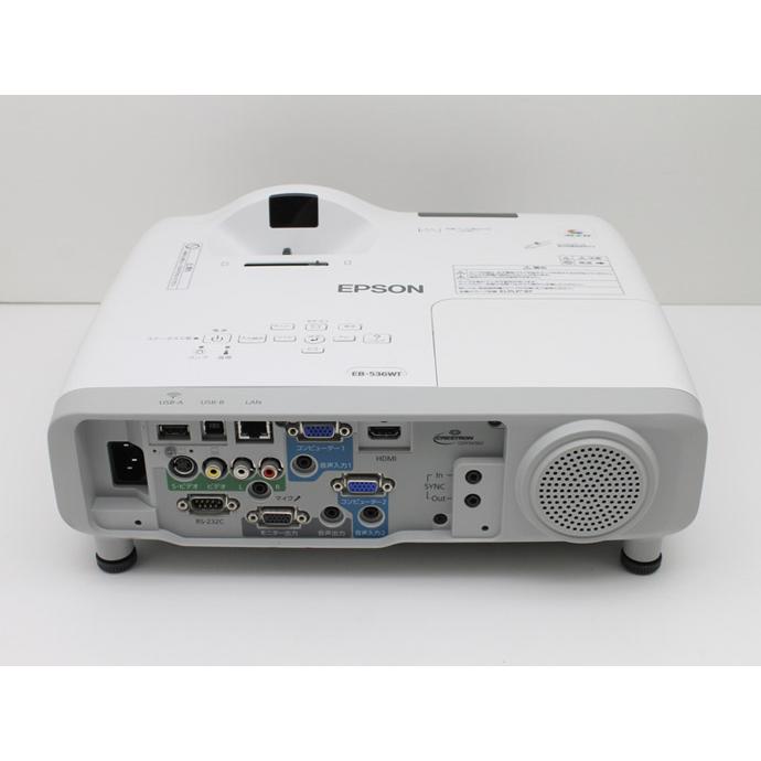 プロジェクター EPSON エプソン EB-536WT 3400lm ランプ使用500〜1000時間以内 超短焦点デスクトップモデル Bランク E4T 中古｜pc-atlantic｜08