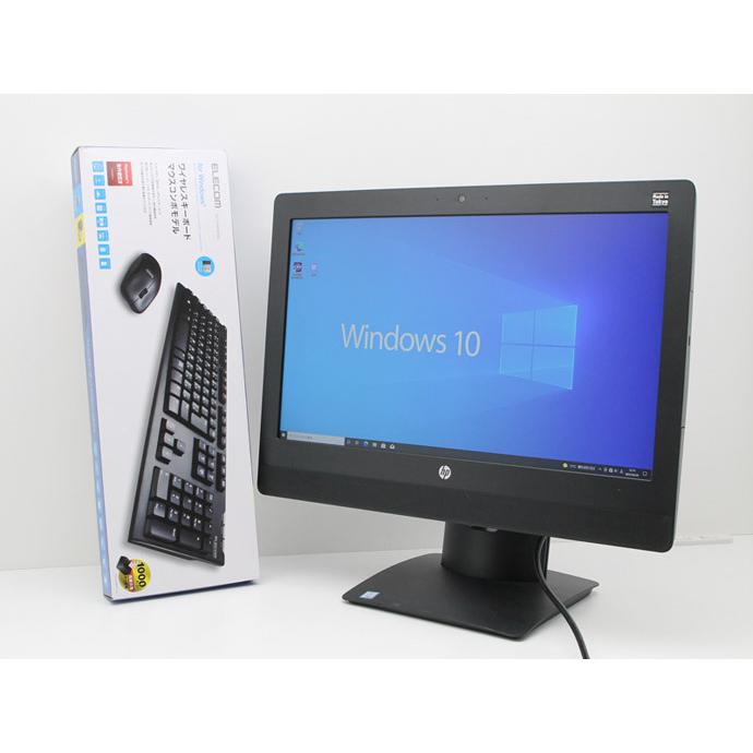 中古 液晶一体型 21.5インチ デスクトップPC Office付き Windows10 HP ProOne 600 G3 Core i3 7100 3.9GHz メモリ8GB 新品SSD256GB DVD-RW Bランク D3T