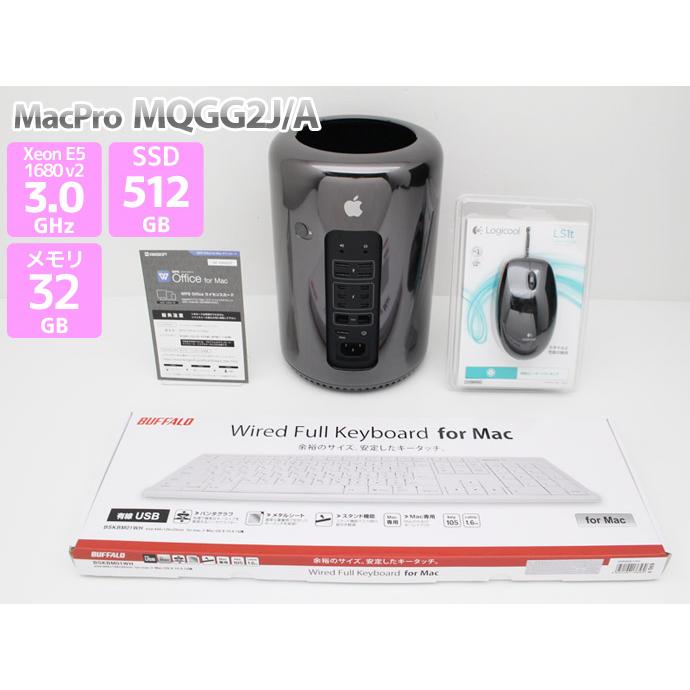 8コアXeon E5-1680 v2 3.0GHz搭載 Apple Mac Pro Late 2013 MQGG2J/A メモリ32GB  SSD512GB デュアルAMD FirePro D700搭載 マックプロ Bランク C49T 中古 :r08242:PCショップ アトランティック  - 通販 -