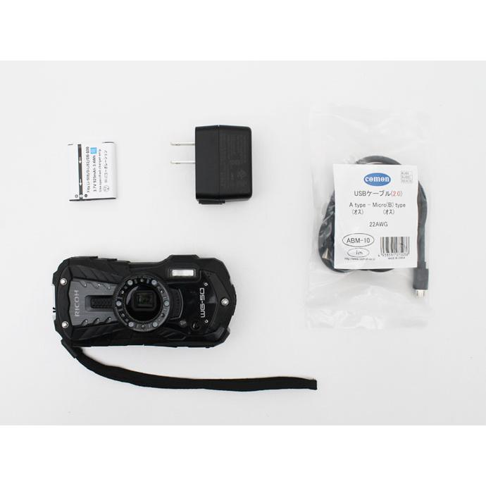 リコー コンパクトデジタルカメラ RICOH WG-50 ブラック 水深14mの防水