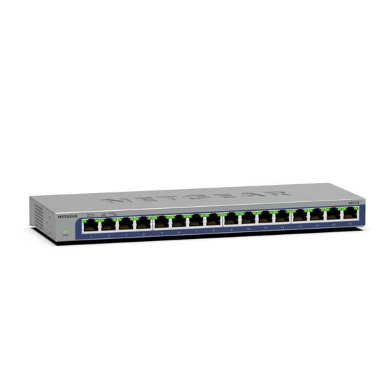 PC周辺機器 全ポート通信確認済 NETGEAR GS116PP PoE+対応 ギガビットハブ