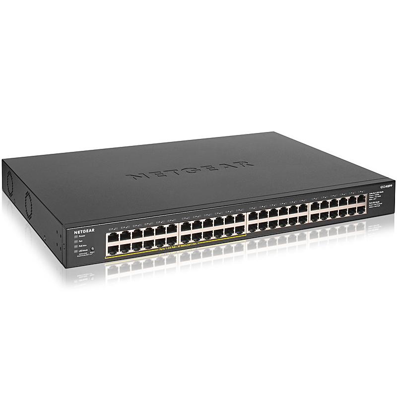 NETGEAR GS348PP-100AJS PoE+対応 ギガビット48ポート アンマネージスイッチ