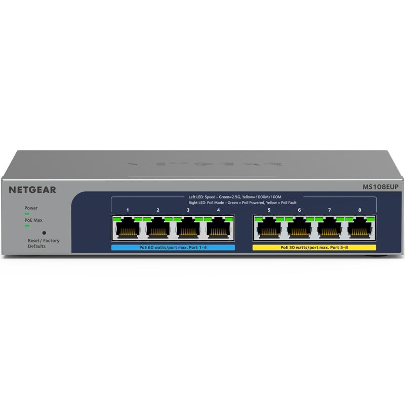 NETGEAR MS108EUP-100JPS Ultra60 PoE++対応 (230W) 1G/ 2.5Gマルチギガ8ポートアンマネージプラススイッチ｜pc-express｜04