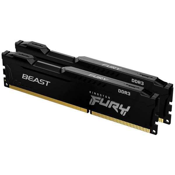 キングストン KF318C10BBK2/8 8GB DDR3 1866MHz CL10 DIMM (Kit of 2) FURY Beast Black