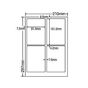 ナナクリエイト MCL1 カラーレーザプリンタ用ラベルマットタイプ(4面)