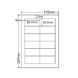 ナナクリエイト　MCL11　カラーレーザプリンタ用ラベルマットタイプ(12面)
