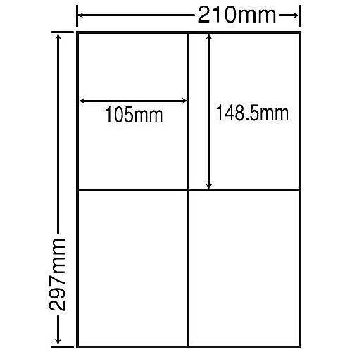 ナナクリエイト　CLT4　レーザプリンタ用訂正用ラベル(4面)