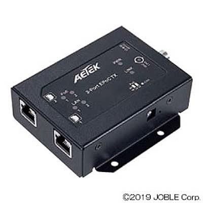 ジョブル XE12-120-TX PoE Plus対応IP長距離同軸伝送 2ポート送信器 屋内用