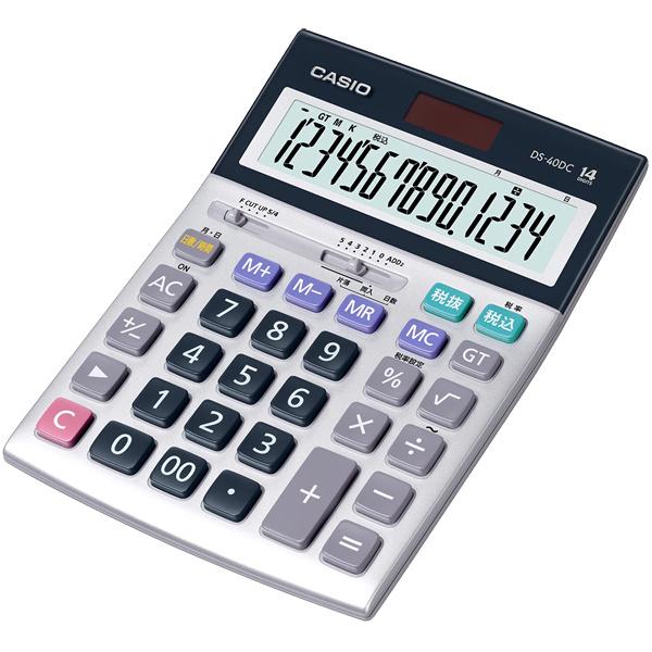 CASIO DS-40DC 実務電卓 14桁 日数時間計算 デスクタイプの画像