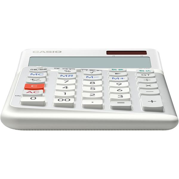 CASIO JE-12D-WE-N 人間工学電卓 12桁 ジャストタイプ 白の画像