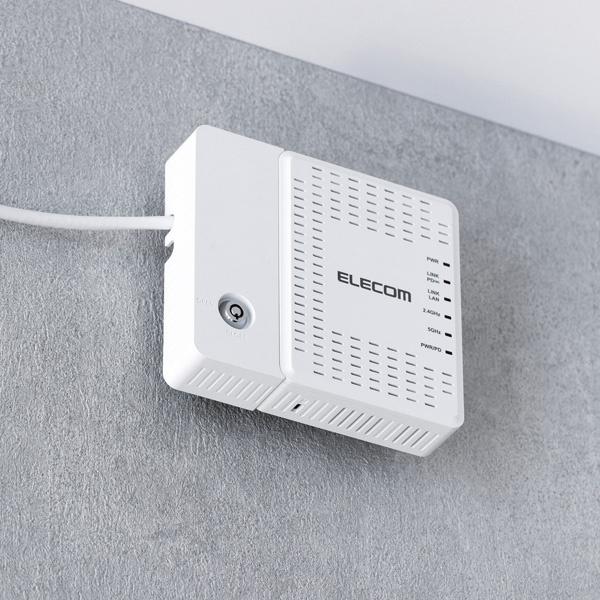 ELECOM WAB-S1775 法人用無線AP/ Wi-Fi6(11ax)対応 2x2/ 1201+574Mbps