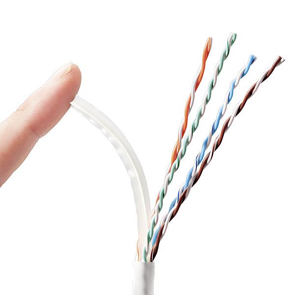 ELECOM LD-GPAL/WH100RS LANケーブル/ CAT6A対応/ EU RoHS指令準拠/ コネクタ無し/ 単線/ リレックス/ 100m/ ホワイト_3