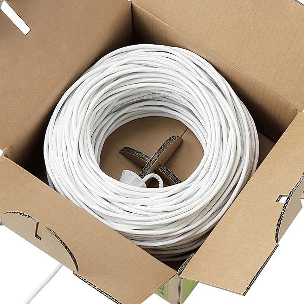 ELECOM LD-GPAL/WH100RS LANケーブル/ CAT6A対応/ EU RoHS指令準拠/ コネクタ無し/ 単線/ リレックス/ 100m/ ホワイト_5