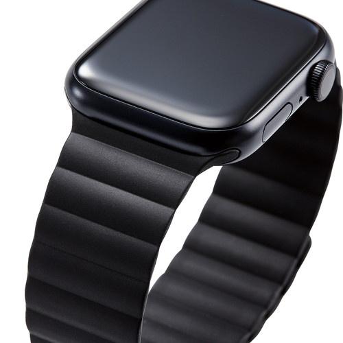 ELECOM AW-45BDMAGBK Apple Watch 49/ 45/ 44/ 42mm用バンド/ マグネット/ シリコン/ ブラック｜pc-express｜07