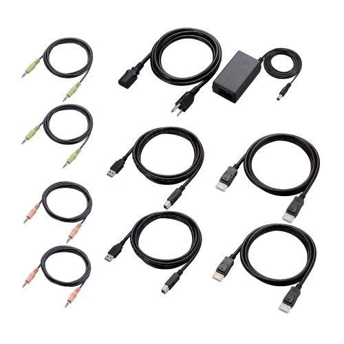 ELECOM KVM-NDUS2 パソコン切替器(KVM)/ DisplayPort/ 2ポートの画像