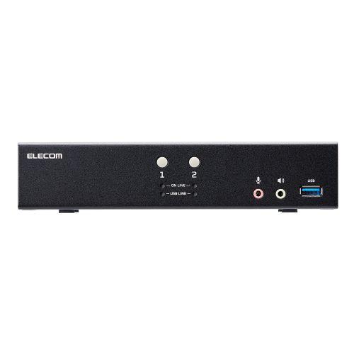 ELECOM KVM-NDUS2 パソコン切替器(KVM)/ DisplayPort/ 2ポートの画像