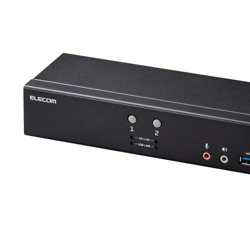 ELECOM KVM-NDUS2 パソコン切替器(KVM)/ DisplayPort/ 2ポートの画像