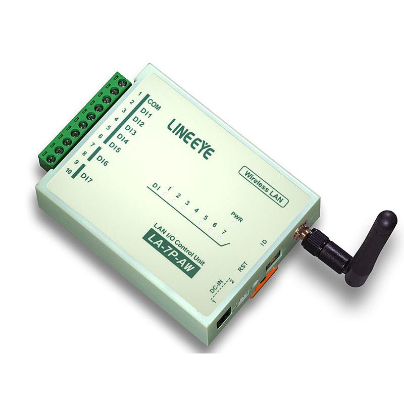 ラインアイ LA-7P-AW2 無線LAN接続型デジタルIOユニット AC/ DC7入力