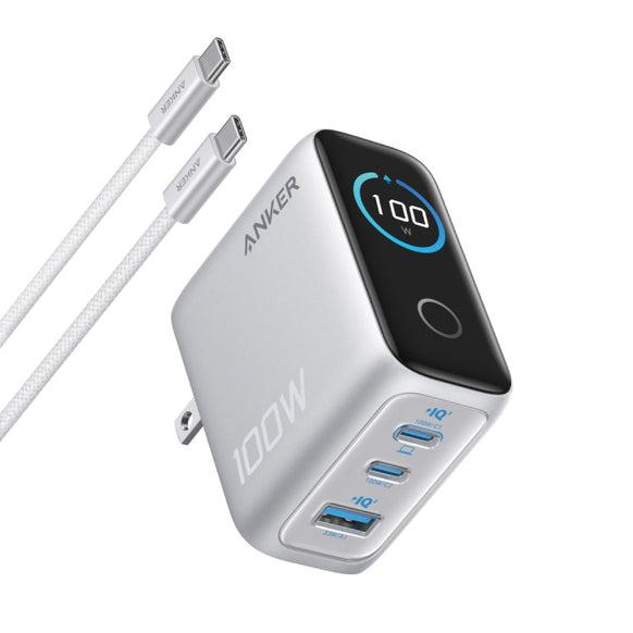 アンカー・ジャパン B121BN41 Anker Charger (100W 3 Ports) with USB-C & USB-Cケーブル シルバー