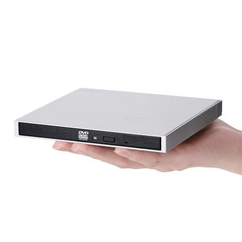 Logitec LDR-PWA8CU3MSV 携帯型ヴィデオディスク運転/ USB Type-C/ Mac向け/ しろがね色