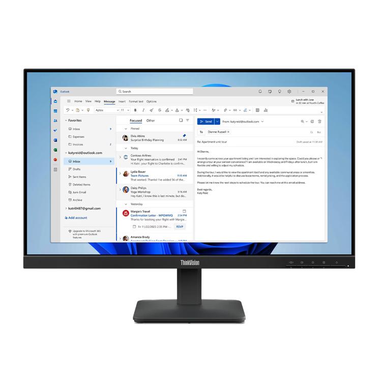 エチピー HP/LENOVOレノボ ランダム 24インチ液晶モニター HDMI Lenovo レノボ公式 23.8インチ L24m-4A (67BDUAC6JP)23.8型 FHD