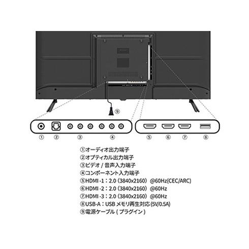 JAPANNEXT JN-IPS43U-M-H5 液晶ディスプレイ 43型/ 3840×2160/ HDMI×3/ ブラック/ スピーカー有/ 5年保証_1