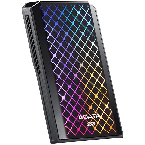 今月限定特別大特価 A-DATA Technology ASE900G-512GU32G2-CBK SE900G 512GB 外付けSSD USB3.2 Gen2x2 Type-C RGB LED搭載 5年保証