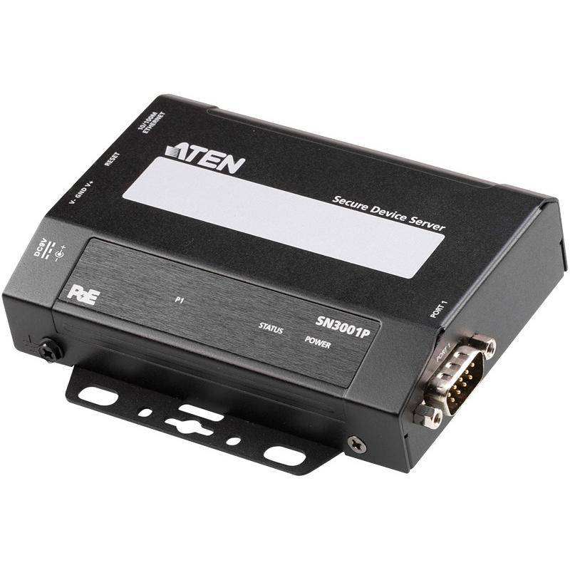  ATEN SN3001P 1ポート シリアルデバイスサーバー（PoE対応）
