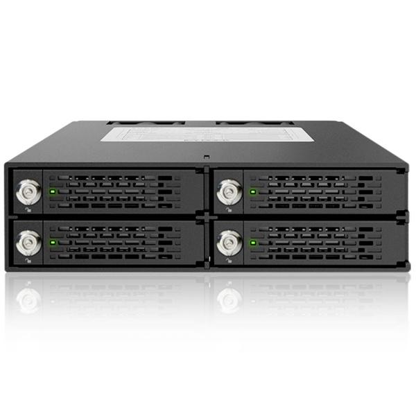 ICY DOCK MB994SK-1B ICYDOCK 4x2.5インチ SATA/ SAS HDD/ SSD搭載用リムーバブルケース　5.25インチベイサイズ…_1