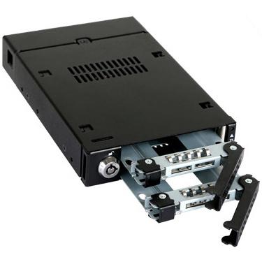 ICY DOCK MB992SKR-B ICYDOCK　2x 2.5インチSATA SSD / HDD搭載用RAIDユニット　3.5インチベイサイズ_1