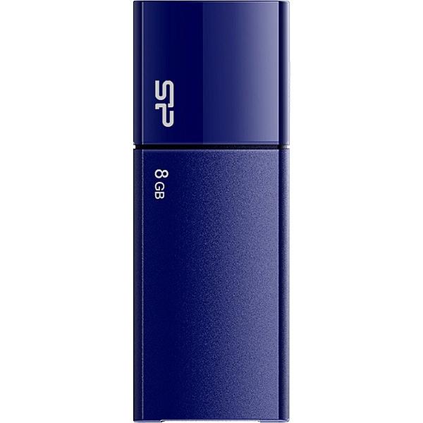 シリコンパワー SP008GBUF2U05V1D USB2.0フラッシュメモリ Ultima U05 Series 8GB ネイビー スライド式｜pc-express