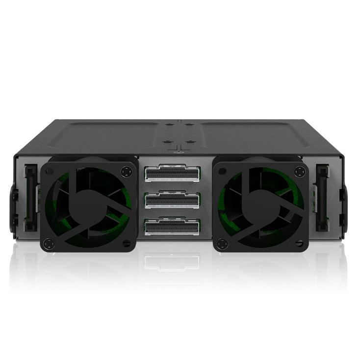 ICY DOCK MB118VP-B 6 x 2.5インチ U.2/ U.3 NVMe SSD(7mm)搭載用リムーバブルケース PCIe 4.0対応 5.25インチベイサイズ_2