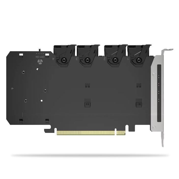 ICY DOCK MB204MP-1B 4 x M.2 NVMe SSD搭載用リムーバブルアダプタ PCIe4.0 x16拡張スロット用（PCIe分岐機能が必要）_2
