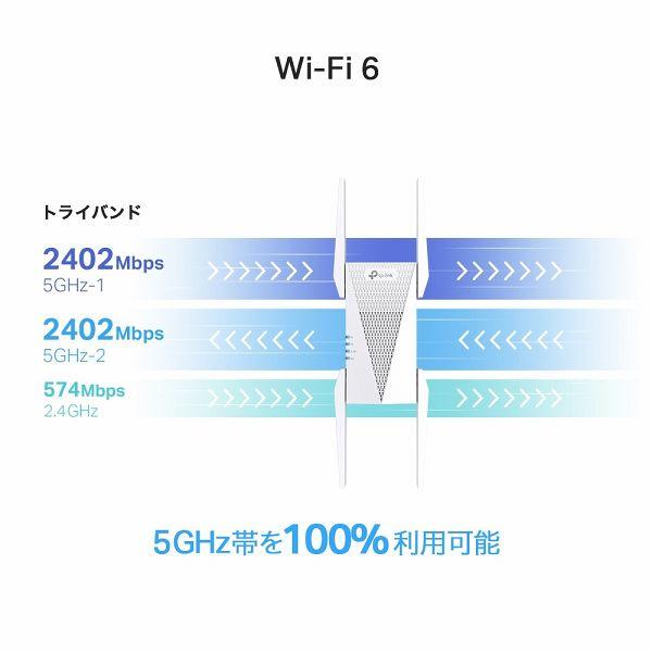 TP-LINK RE815X(JP) AX5400 トライバンドWi-Fi 6中継器｜pc-express｜04