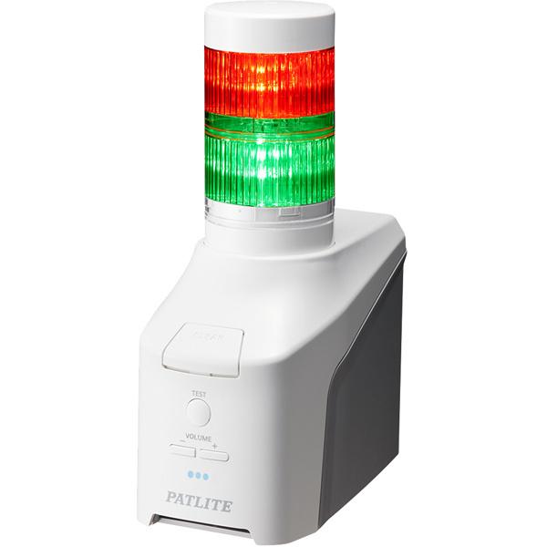 パトライト NHV6-2-RG 音声対応ネットワーク制御信号灯 直径60mm/ 2段/ 赤緑/ ACアダプタ付属