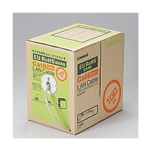 ELECOM LD-CT6/LG100/RS EU RoHS指令準拠 CAT6対応 LANケーブル 100m/ リール巻(ライトグレー)